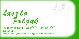 laszlo poljak business card